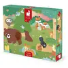 Image de Puzzle tactile Janod Forêt 20 pièces avec 7 zones texturées Multicolore - Neuf