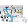 Image de Puzzle Tactile Géant La Vie sur la Banquise - 24 Pièces pour Éveiller les Sens des Enfants - Neuf