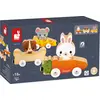 Image de Jouets de ferme Janod - Animaux magnétiques et voitures en bois