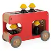 Image de Janod Bolid - Camion de pompiers Jouet en bois avec échelle et pompiers
