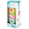 Image de Jouets de bain Janod - Seau de bain coloré avec animaux et chiffres de bébé