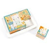 Image de JANOD Cubes en bois animaux avec jeunes animaux, 6 cubes