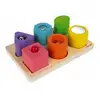 Image de Puzzle en Bois avec 6 Cubes Sensoriels Colorés pour Enfants - Neuf
