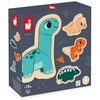 Image de Janod Dino - Set de puzzle de dinosaures en bois 4 niveaux de difficulté Bois