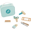 Image de Janod - Set de jouets en bois pour coiffeur dans une mallette de rangement - set de 6 pièces