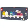 Image de Jeu d'éveil JANOD Zigolos Train à Tirer Mouton en Bois 15 Blocs à Empiler Multicolore - Neuf