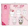 Image de Janod Atelier - Step by Step - Set de dessin Kawaii Modèles Pochoirs