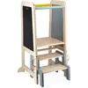 Image de Janod Tour d'apprentissage en bois Tableau - marchepied réglable en hauteur pour enfants