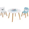 Image de Janod Table en bois et 2 chaises - Ensemble de jeu pour enfants Polar