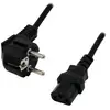 Image de MCL Power Cable Black 2.0m Noir 2 m Coupleur C13 Prise d'alimentation type F - Neuf