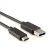 Image de Câble MCL USB 3.1 Type-C / USB 3.0 Type-A, 1 mètre, connecteur USB-C, connecteur USB-A, USB 3.2 Gen 1 (3.1 Gen 1), connecteur mâle/mâle, couleur noire