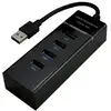 Image de MCL USB3-M104B/N hub & concentrateur USB 3.2 Gen 1 (3.1 Gen 1) Type-A 5000 Mbit/s Noir - Neuf