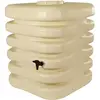 Image de Réservoir de récupération d'eau de pluie BELLI CUBIC, 1000 litres, beige, de forme cubique, en plastique résistant aux UV, avec couvercle, robinet de puisage haute performance 26/34 et kit de raccordement pour gouttière