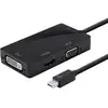 Image de DLH Adaptateur mini DisplayPort vers HDMI / DVI / VGA - Neuf