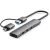 Image de DLH DY-TU4995 station d'accueil USB 3.2 Gen 1 (3.1 Gen 1) Type-A + Type-C Argent - Neuf