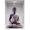Image de Sticker trompe-l'oeil NICHE bouddha assis 50x70 cm