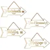 Image de Pack de 4 FlÃ¨ches directionnelles mariage assorties 30cm