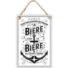 Image de Plaque Métal 3D C'est pas l'Homme, C'est La Bière 20x30cm