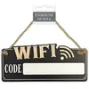 Image de Plaque WIFI Code en bois 19,5x7,5cm