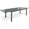 Image de Table de jardin 12 places en aluminium et plateau verre