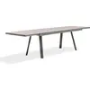 Image de Table de jardin 12 places en aluminium et céramique sur verre