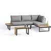 Image de Salon de jardin 4 places en bois d' et aluminium
