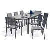 Image de Ensemble repas 8/12 places en aluminium et plateau verre