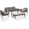Image de Ensemble repas de jardin 7 places en aluminium