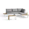 Image de Salon de jardin 4 places en bois d' et aluminium