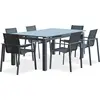 Image de Ensemble repas de jardin 6 places en aluminium