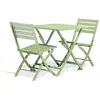 Image de Ensemble repas de jardin carré 2 places en aluminiu
