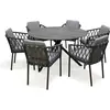 Image de Ensemble repas de jardin 6 places en aluminium