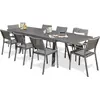 Image de Ensemble repas de jardin 8 places en aluminium