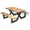 Image de Table de jardin en aluminium et plateau HPL