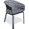 Image de Fauteuil de jardin en corde tissée et aluminium