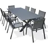 Image de Ensemble repas de jardin 8 places en aluminium