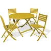 Image de Ensemble repas de jardin rond 4 places en aluminium