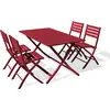 Image de Ensemble repas de jardin 4 places en aluminium