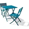 Image de Ensemble repas de jardin 2 carré places en aluminium