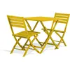 Image de Ensemble repas de jardin carré 2 places en aluminium