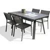 Image de Ensemble repas de jardin 4 places en aluminium