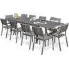 Image de Ensemble repas de jardin 10 places en aluminium