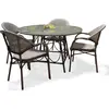 Image de Ensemble repas de jardin 4 places en aluminium
