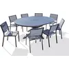 Image de Ensemble repas 8 places en aluminium avec rallonge papillon
