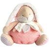 Image de Doudou Lapin rose avec espace de rangement pour pyjama 38 cm