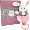 Image de Doudou Coffret cadeau - Lapin en peluche jouant de la mélodie rose 20 cm