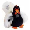 Image de Histoire D'Ours Peluche coq Coq rico noir et blanc -26 cm - Histoire d ours