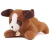 Image de Histoire D'Ours Peluche chien marron allongee lestee - Les P'tits Relax - 22 cm