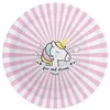 Image de Assiettes Cartonnées - Licorne - Ø23cm - 8 Pièces - Blanc - Pour Enfants