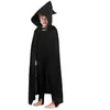 Image de Cape avec capuche pointu noir pour enfant